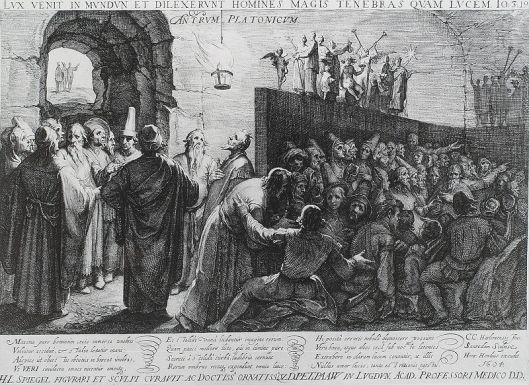 Alegoria platonica a pesterii - gravua de Jan Saenredam (1565-1607) 